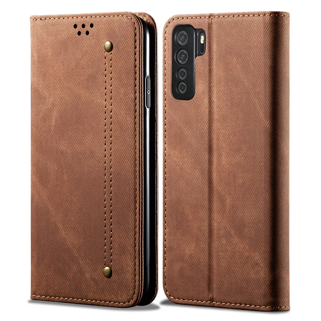 Cover Portafoglio Huawei Nova 7 SE Marrone: Stile Professionale e Stand Video