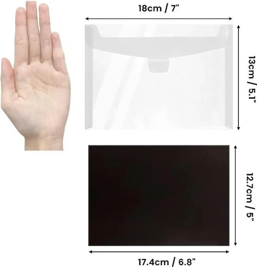 Organizer Timbri e Fustelle: 24 Buste Trasparenti e Magneti 0.5mm