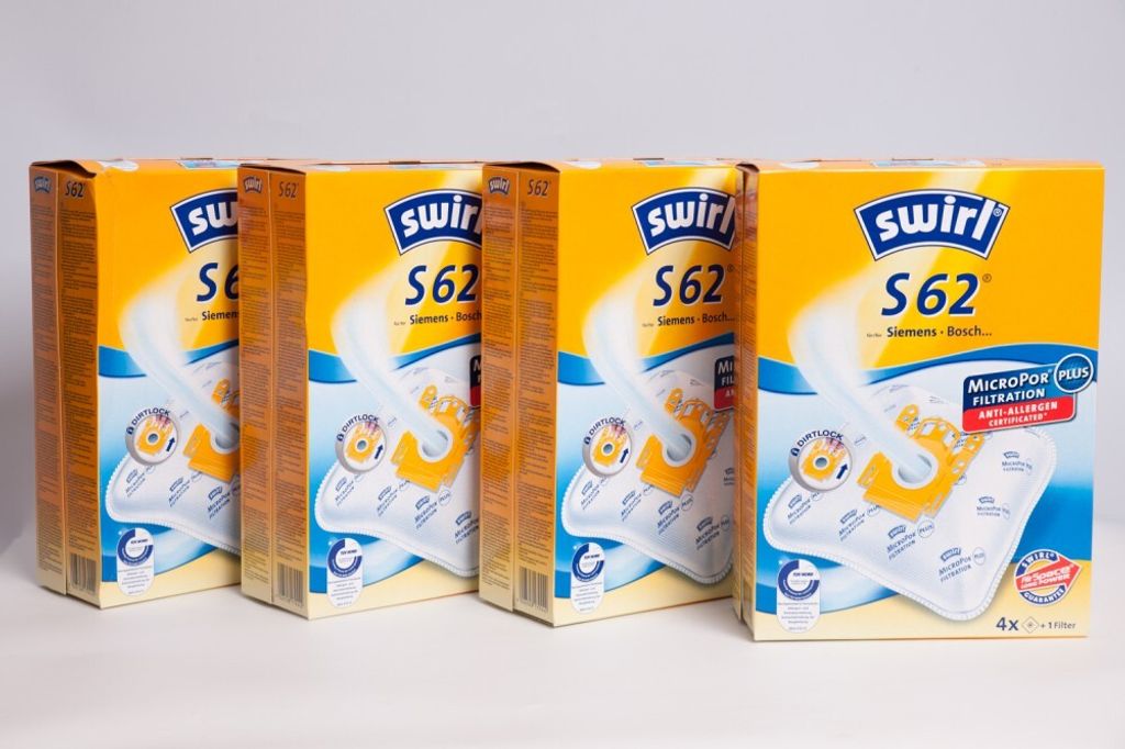4 Pakete Swirl Staubsaugerbeutel S62 / S 62 EcoPor für Produktbild 