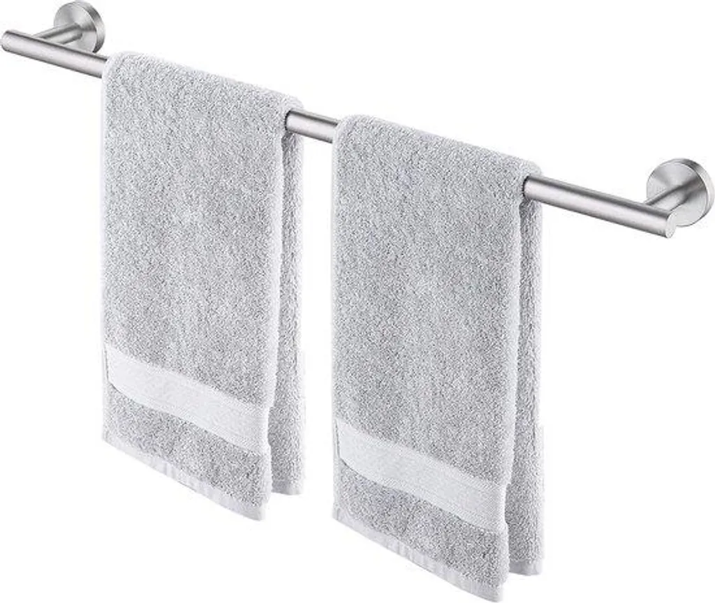 Porte-serviettes 70 cm inox brossé anti-corrosion pour une salle de bain chic