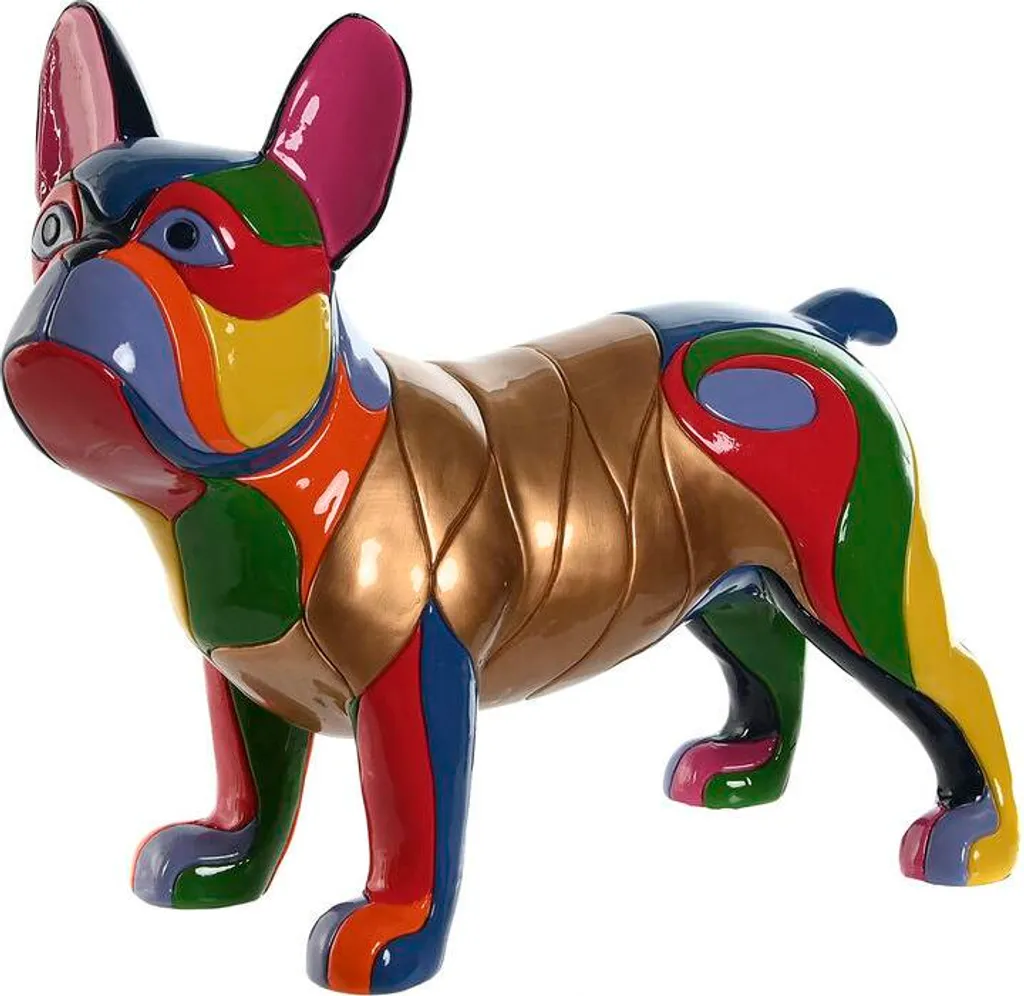 Sculpture Chien Design Multicolore Home ESPRIT - Déco Grand Format 44cm