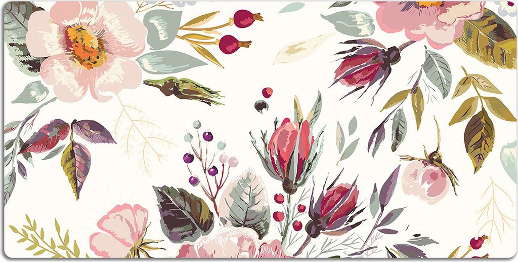 Schreibtischmatte Tischunterlage 90x45 cm Mauspad - Feldblumen