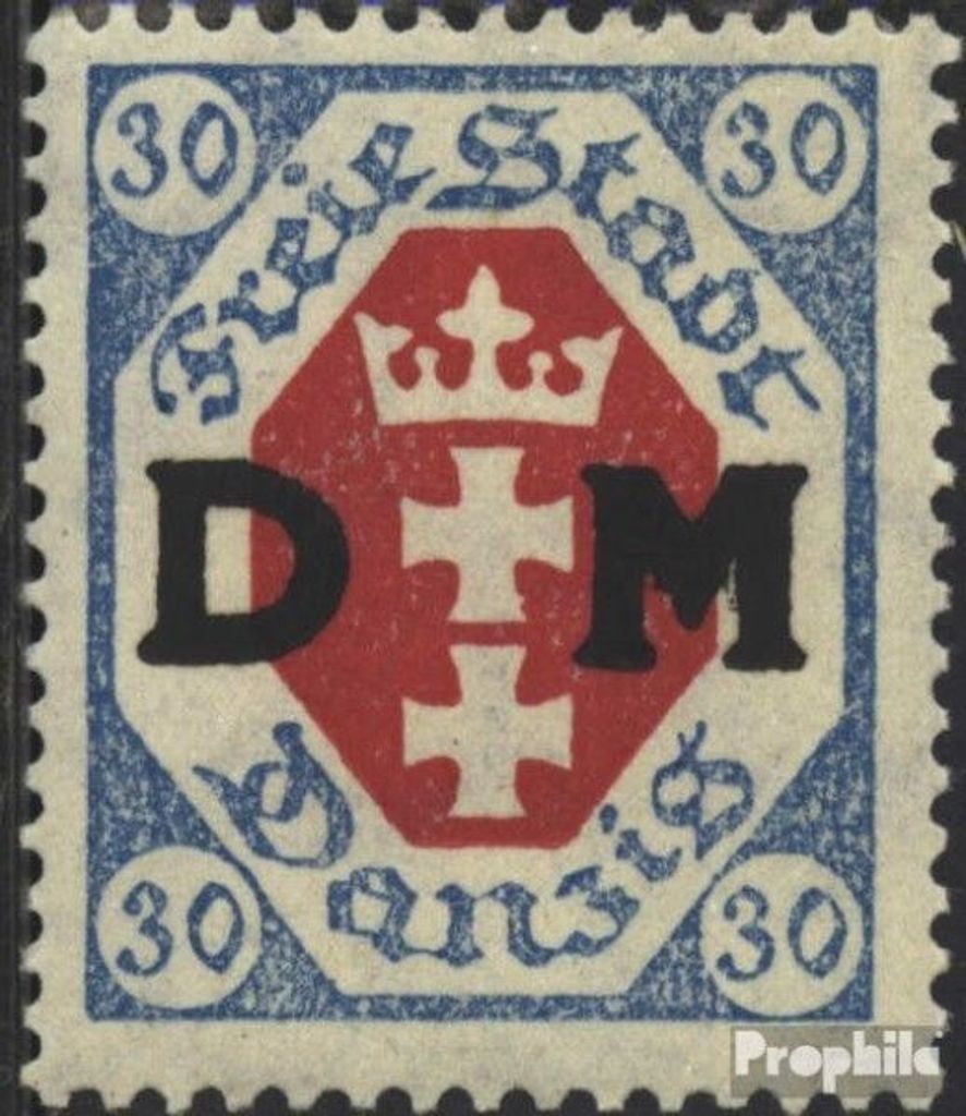 Briefmarken Danzig 1921 Mi D6 gestempelt Dienstmarke