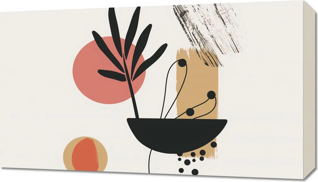 Tableau 70 x 40 cm Coups de Pinceau Créatifs : Décoration Murale Moderne