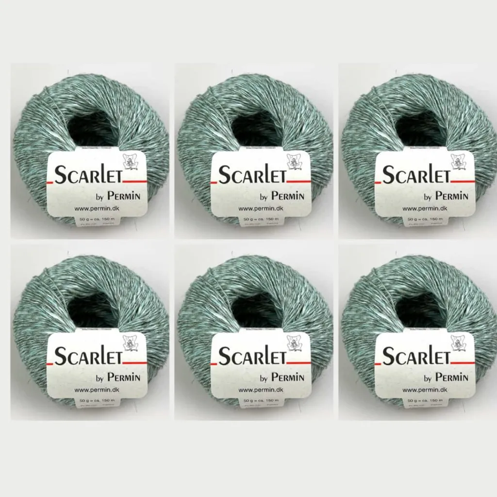Fil à tricoter d'été écologique Scarlet Permin en lin et viscose