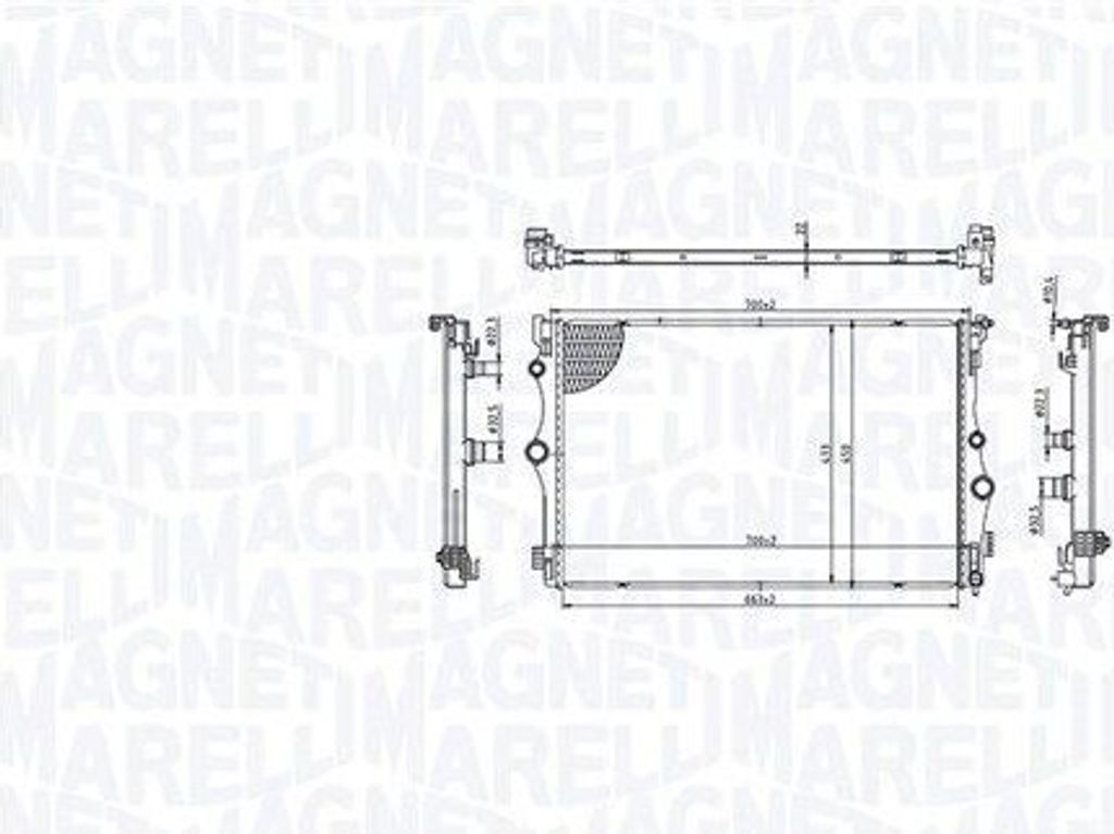MAGNETI MARELLI 350213216400 Kühler Wasserkühler Motorkühler passend für MERCEDES-BENZ A-Klasse (W177) CLA Coupe (C118) CLA Shooting Brake (X11...
