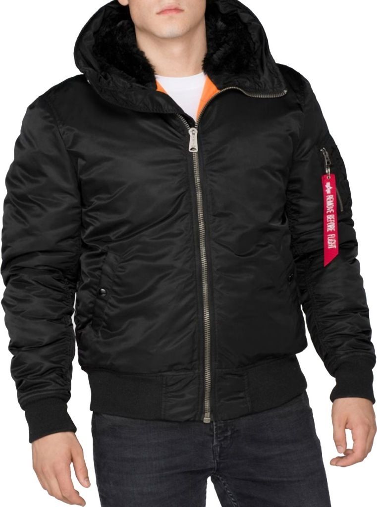 ALPHA INDUSTRIES MA-1 HOODED Schwarz