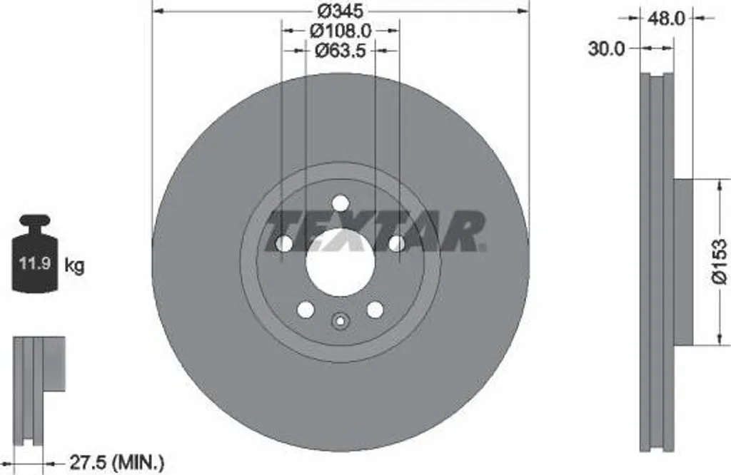 Disque de frein pour entretien Volvo XC60 XC90 S90 - Qualité origine