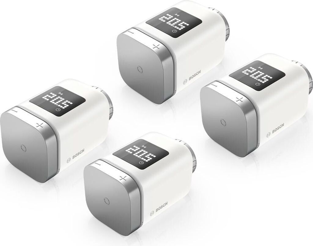 Bosch Smart Home Heizkörperthermostat II 4er-Set, weiß (8750002330X4)