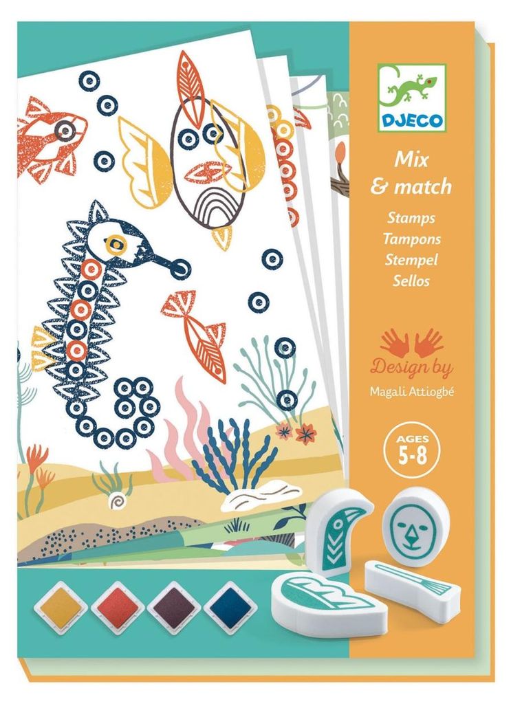 Kreatives Stempel-Spiel: Überraschende Tiere, Djeco