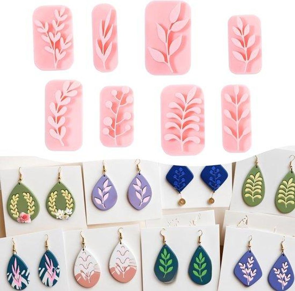 Kleistempel-Set, 8 Formen, Mini-Kleischneider, Polymer-Klei, Schmuck-Herstellung