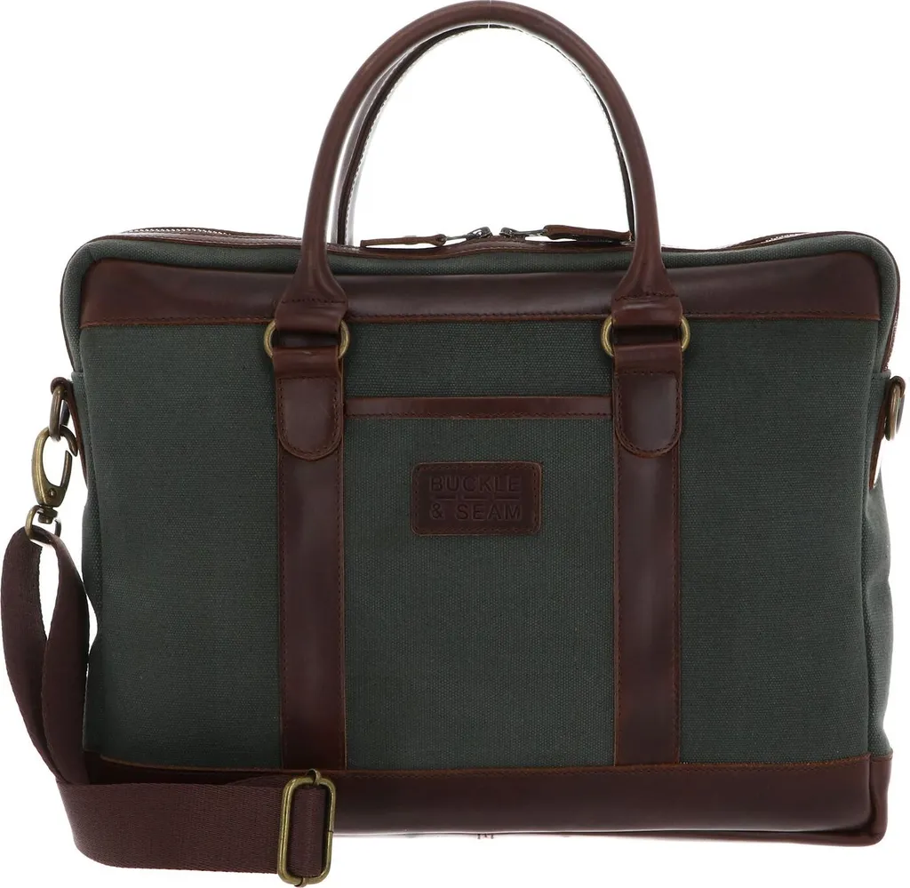 Buckle & Seam Collector Business Briefcase - Sac Ordinateur Vert Foncé