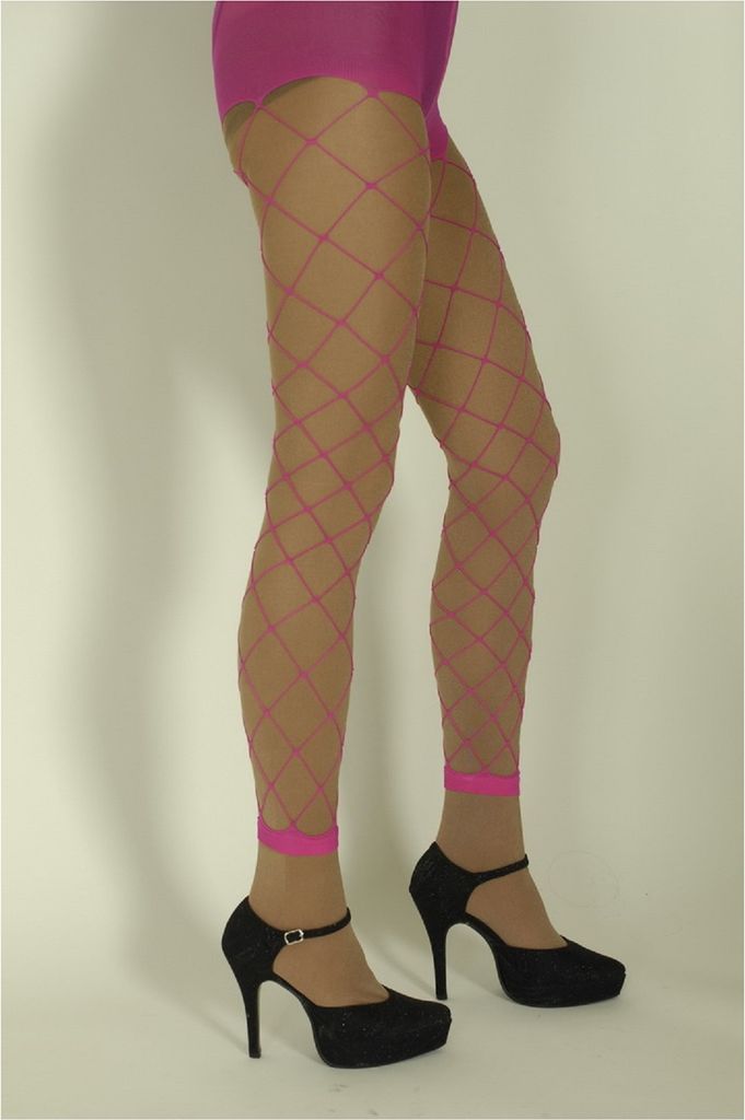 K84250680-3 pink Damen Groß-Netz Legging Punker Kleid