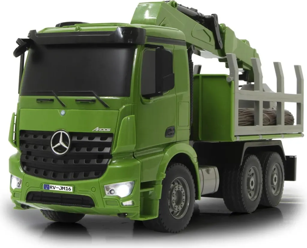 Jamara Camion Mercedes-Benz Arocs 1:20 avec Grue à Bois 2,4GHz 6+