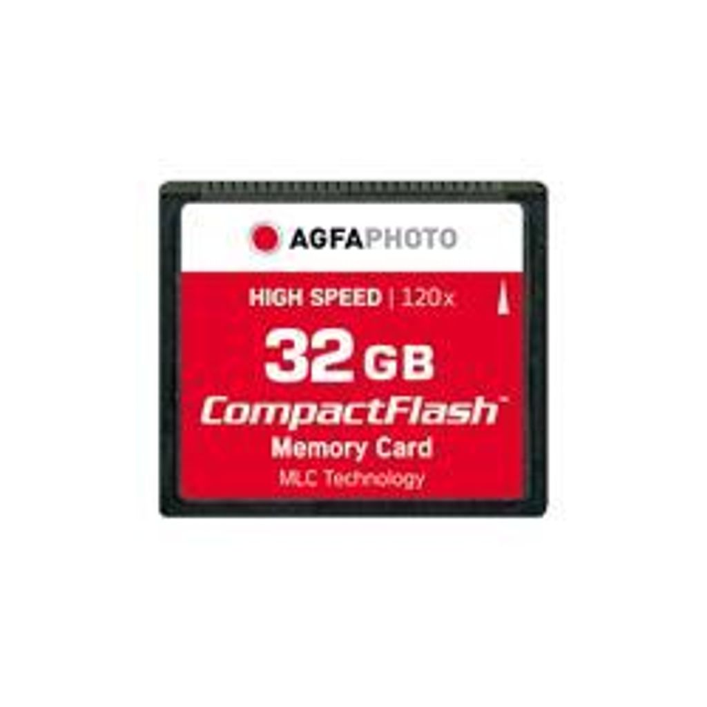 AgfaPhoto USB & SD Cards AgfaPhoto Compact Flash 32GB SPERRFRIST 01.01.2010, 32768 MB, Kompaktflash (CF), 100000 Zyklen pro logischen Sektor, 42.8 ...