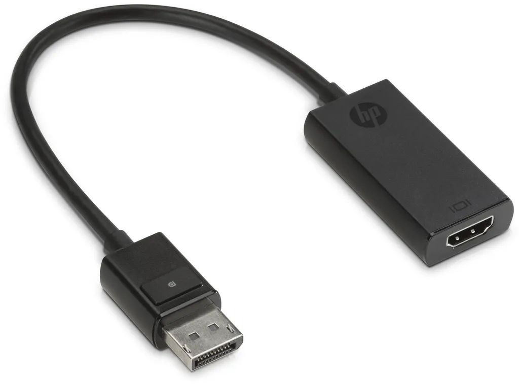 Adaptateur HP DisplayPort vers HDMI True 4K Noir Haute Résolution UHD
