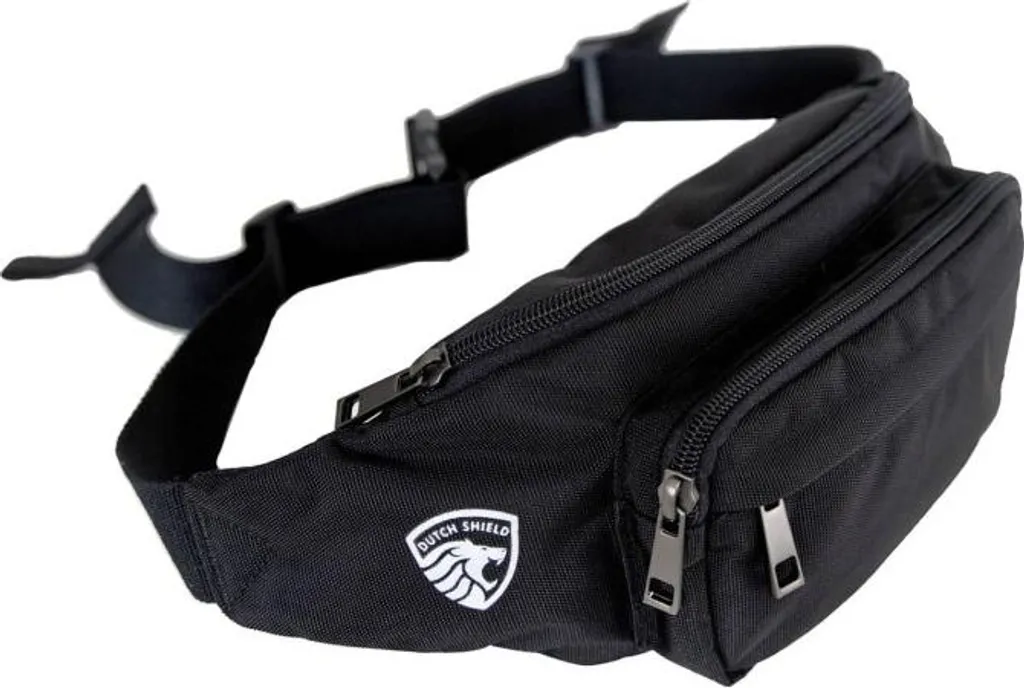 Dutch Shield Sac Ventral RFID Antivol Noir pour Voyage et Randonnée