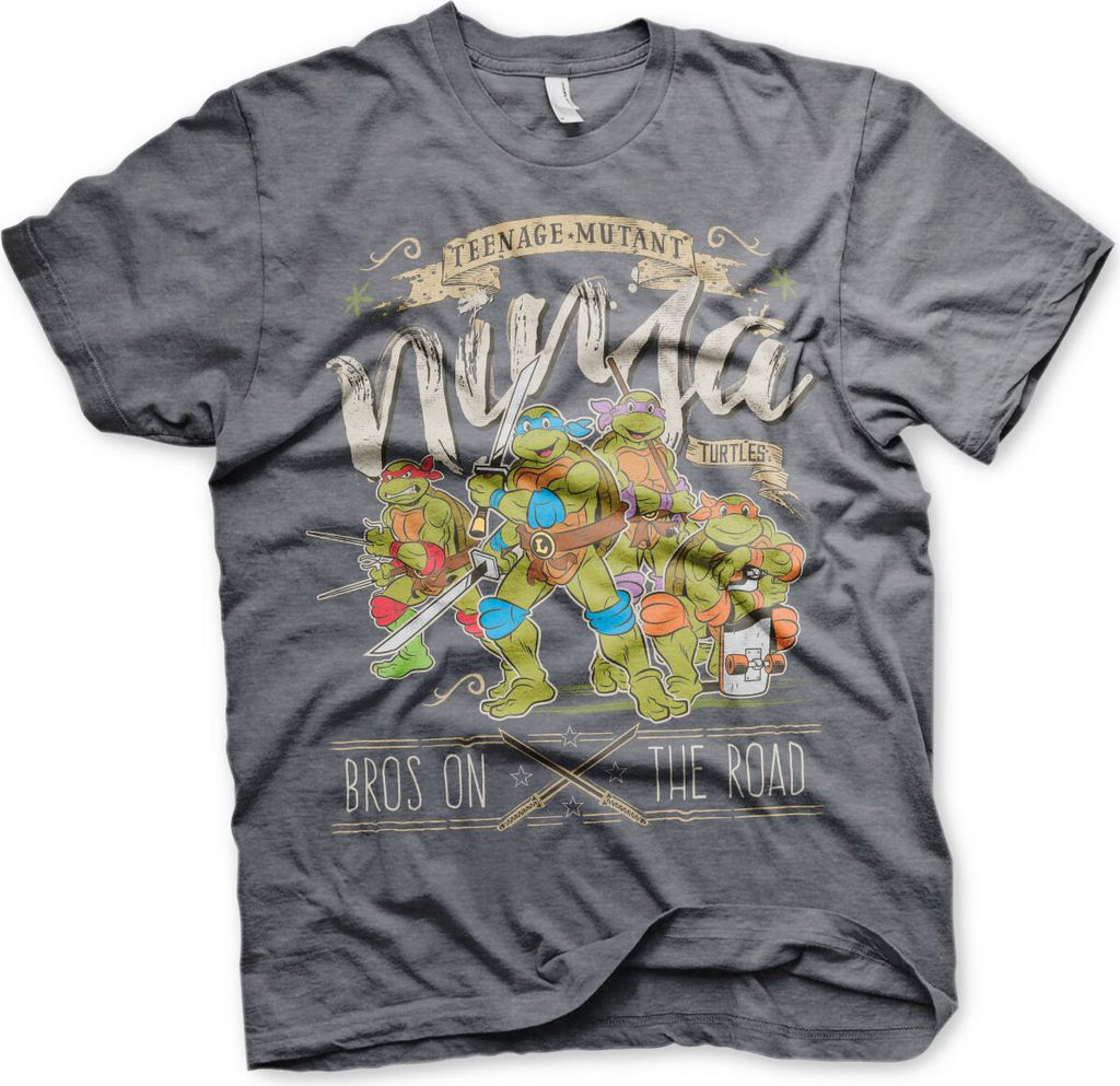 TMNT - Bros On The Road T-Shirt - X-Large - Dark-Heather
