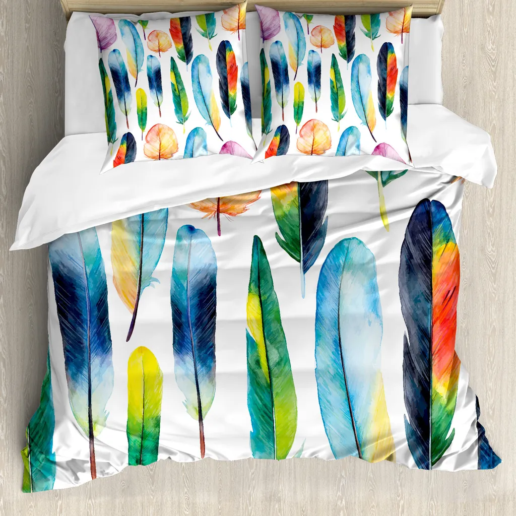 Copripiumino ABAKUHAUS Piume Colorate | Bedding Makeover
