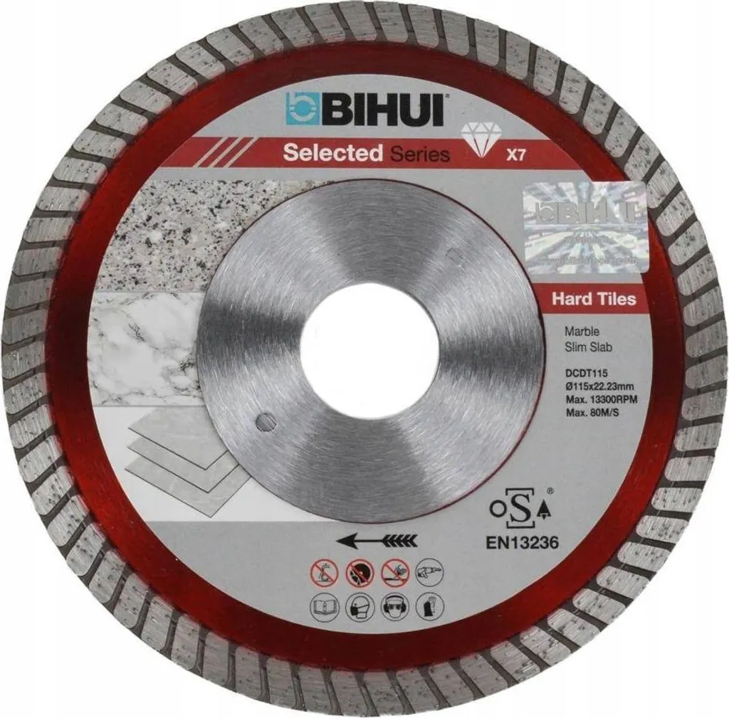 Bihui Disque Diamanté B-Turbo 125mm DCDT125 pour Coupe Grès Cérame