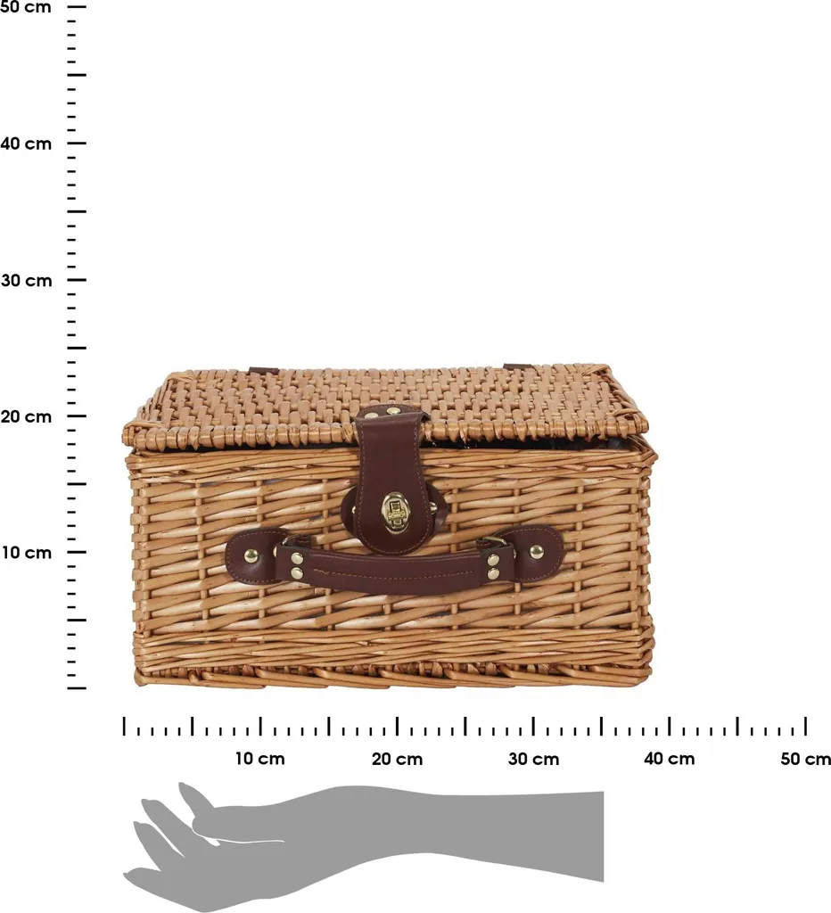 Set Pique-nique Idéal pour Famille de 4 avec Panier Osier et Couverts - 3