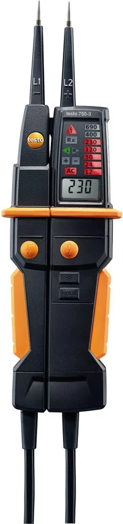 Testo 750-3 Testeur de tension avec écran LCD et test de déclenchement FI