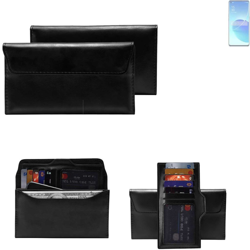 K-S-Trade Handy Hülle kompatibel mit Sharp Aquos R8s Schutz Hülle Tasche Schutz Case Handytasche Kunstleder schwarz, 1x