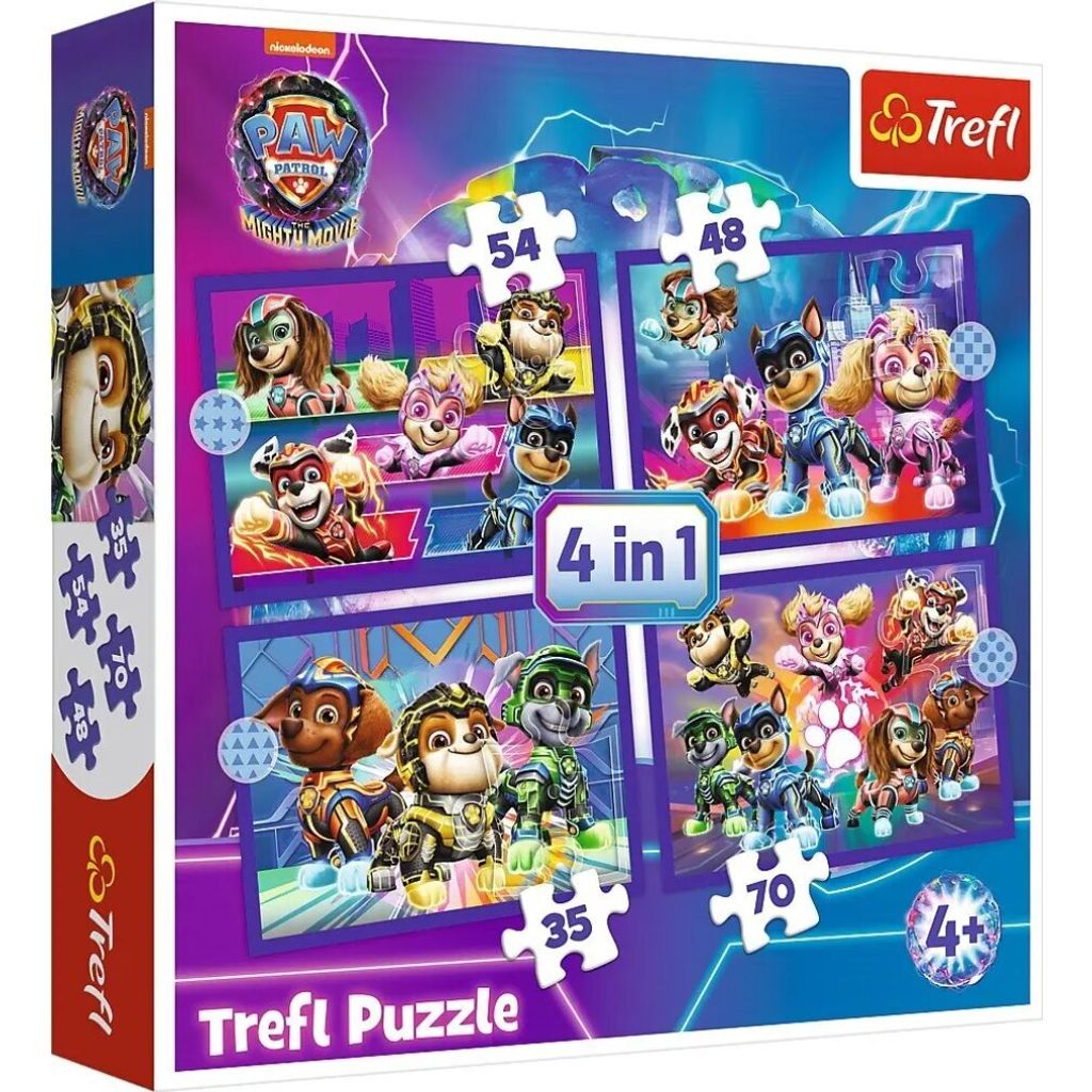 TREFL Puzzle Paw Patrol: Helden 4in1 ( 35,48,54,70 Teile)