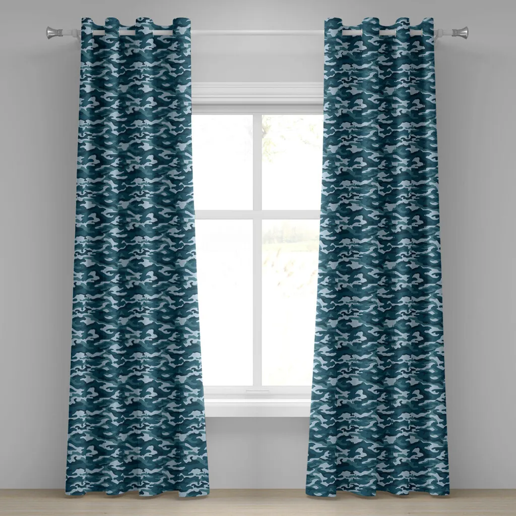 Tenda Mimetica Oceano ABAKUHAUS 280x245 cm - Tende Occhielli Blu Grigio