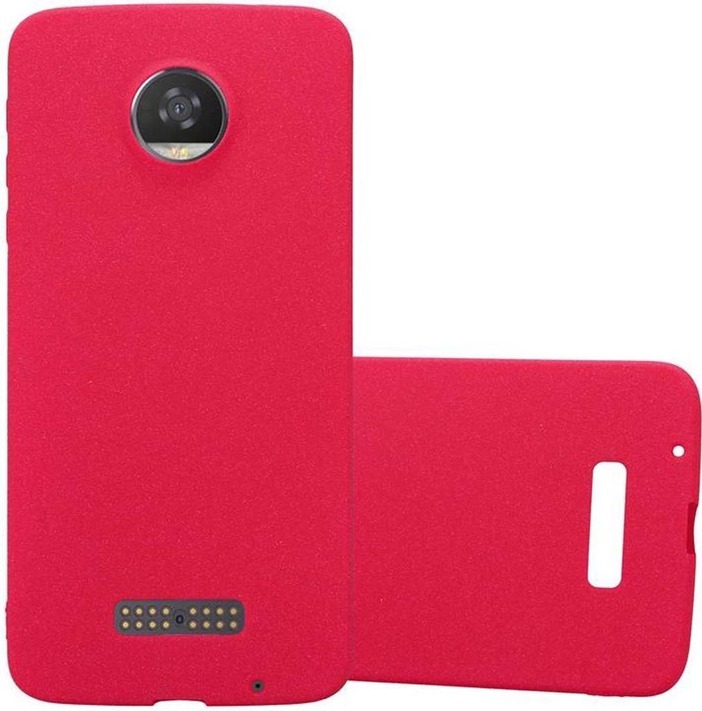 Cadorabo Schutzhülle für Motorola MOTO Z2 Hülle in Rot Handyhülle TPU Etui Cover Case