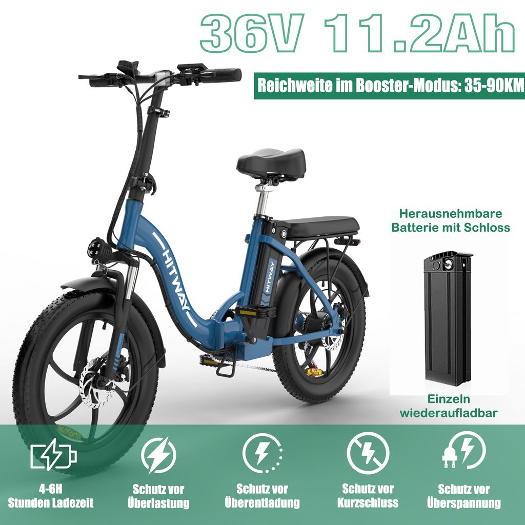 HITWAY Elektrofahrrad klapprad,250W E-Bike