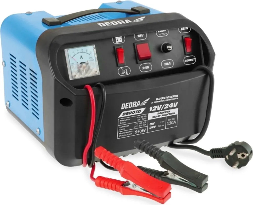 Chargeur Démarreur Dedra DEP030 12/24V pour Batteries de 20 à 350Ah