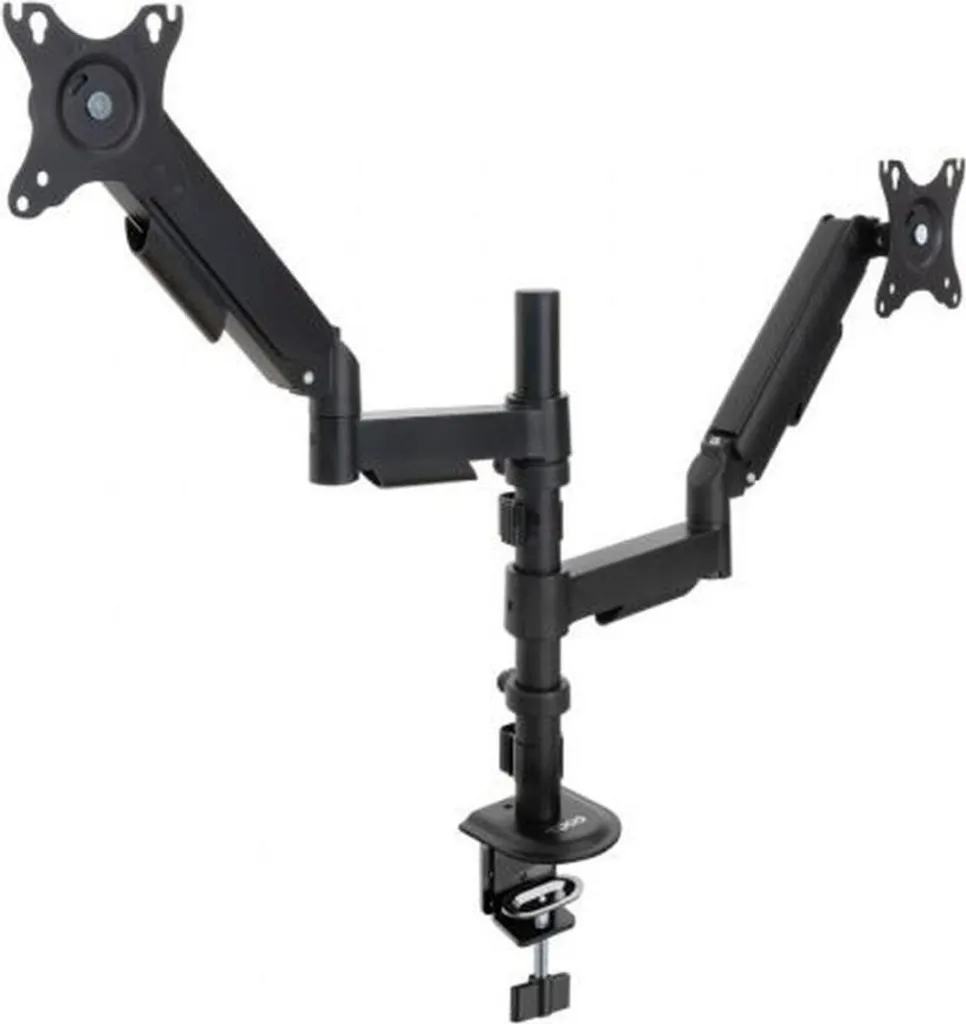 Support écran double 17-32'' bureau ordonné - Tooq DB1533TNR Noir