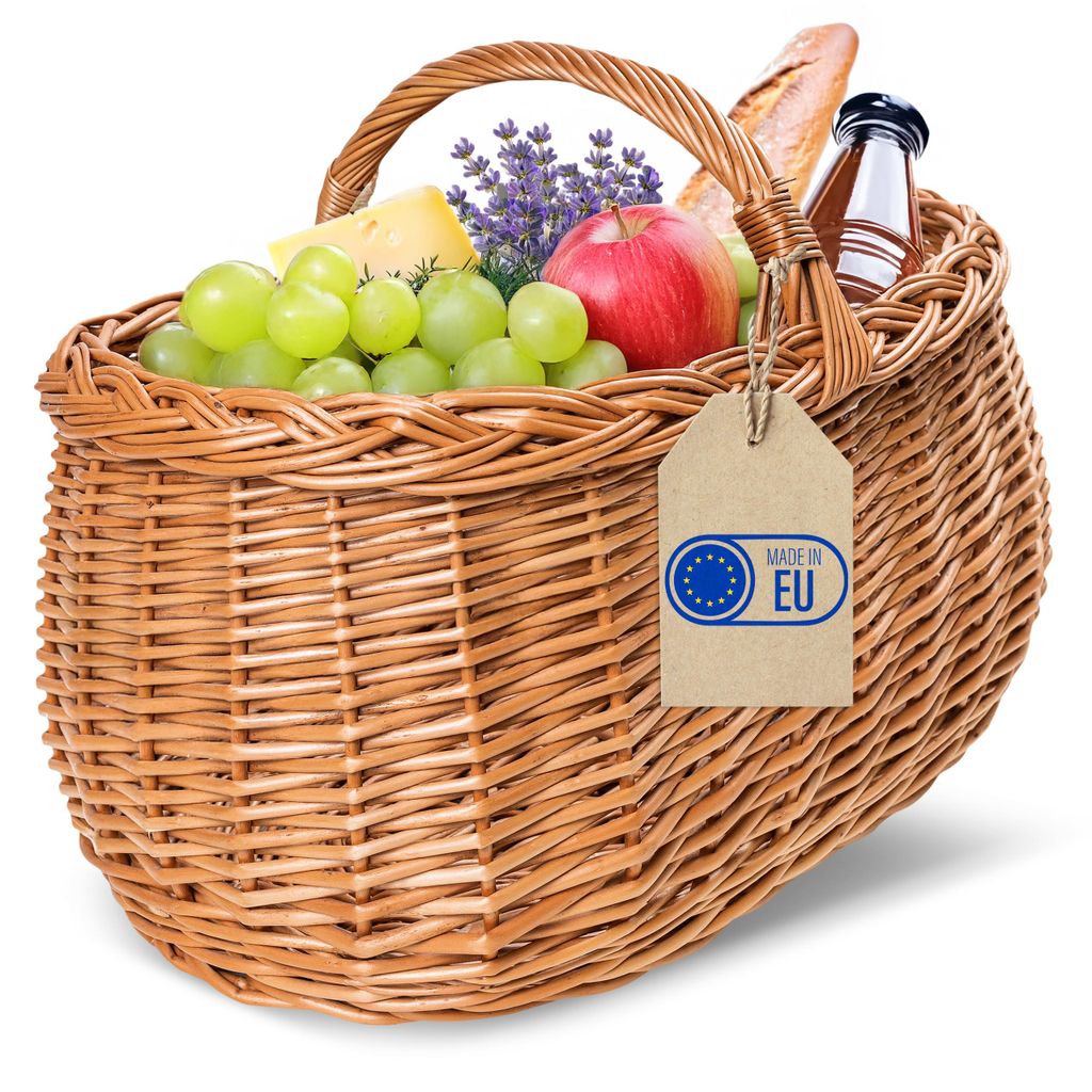 Creative Home Kosz Wiklinowy z uchwytem i oplotem | 45x Zdjęcie produktu 