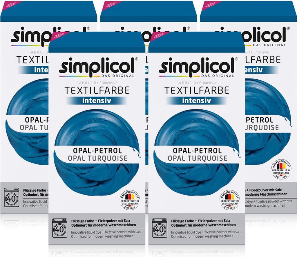 Simplicol Textilfarbe intensiv Opal-Petrol - Einfaches Produktbild 