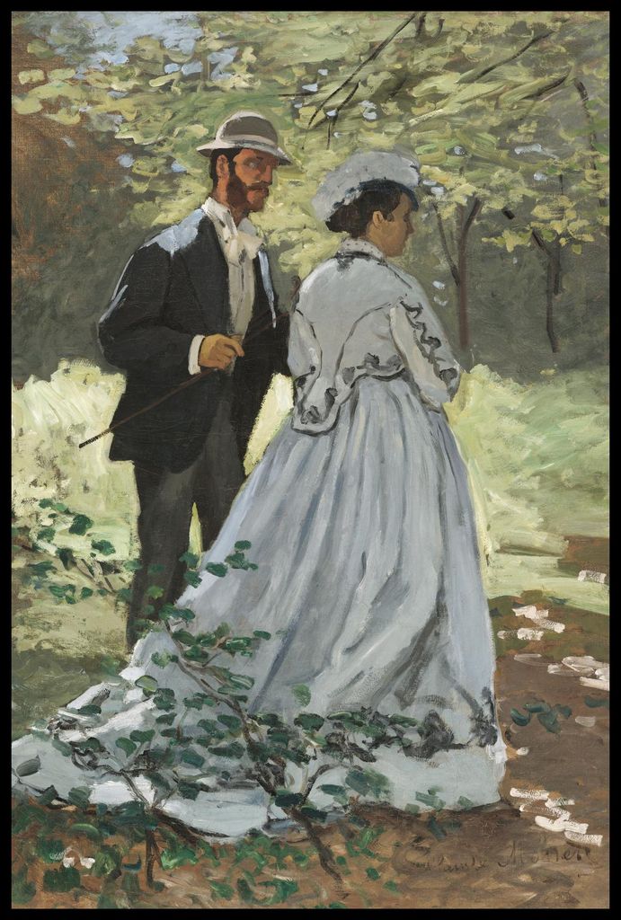 Plakat 61x91,5cm Bazille und Camille, Monet Vintage für das Wohnzimmer