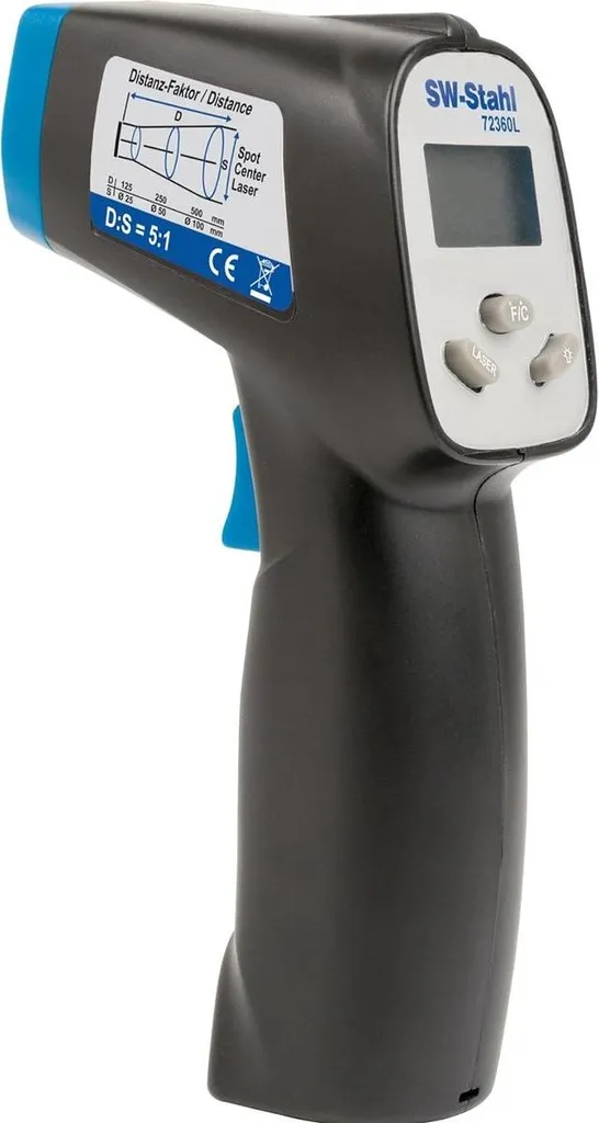 Thermomètre numérique SW-Stahl 72360L écran LCD et visée laser précise
