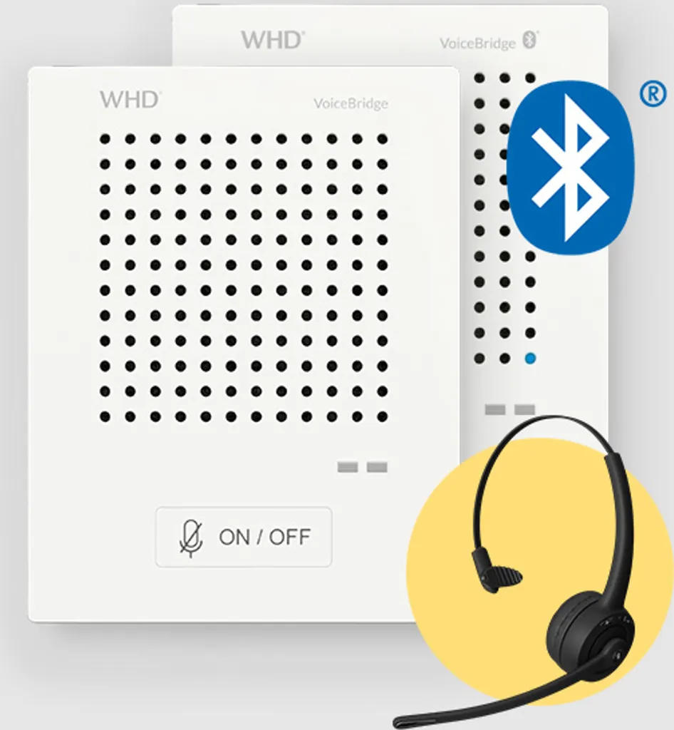 Interphone automatique Bluetooth VoiceBridge WHD avec micro casque mono