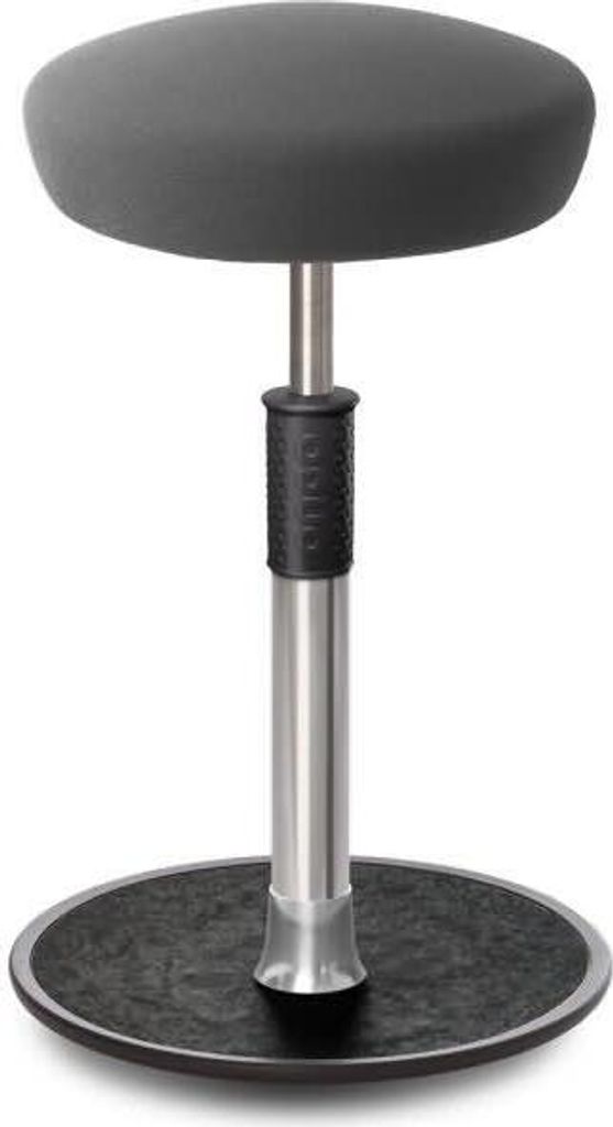 Sitz- Stehhocker Free Tall Hutsitz Gestrick Grau chrom /schwarz.