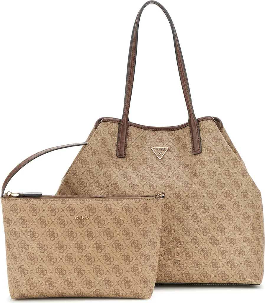 Sac de Cours et Travail GUESS Victtoria Shopper Marron Format A4