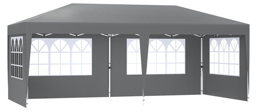 QEENTOE Gazebo da giardino pieghevole, 3x6 metri, colore Immagine del prodotto 
