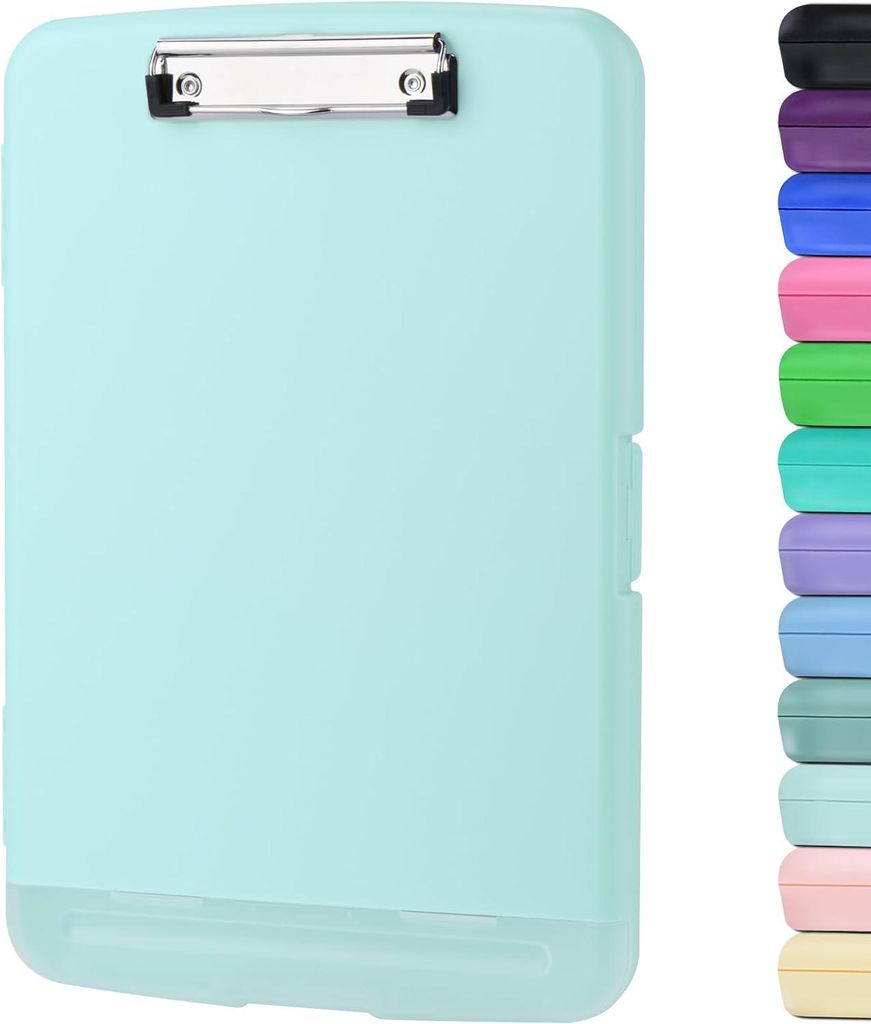 Kunststoff-Klemmbrett mit Aufbewahrung - A4-Format - Aubergine - Multifunktional