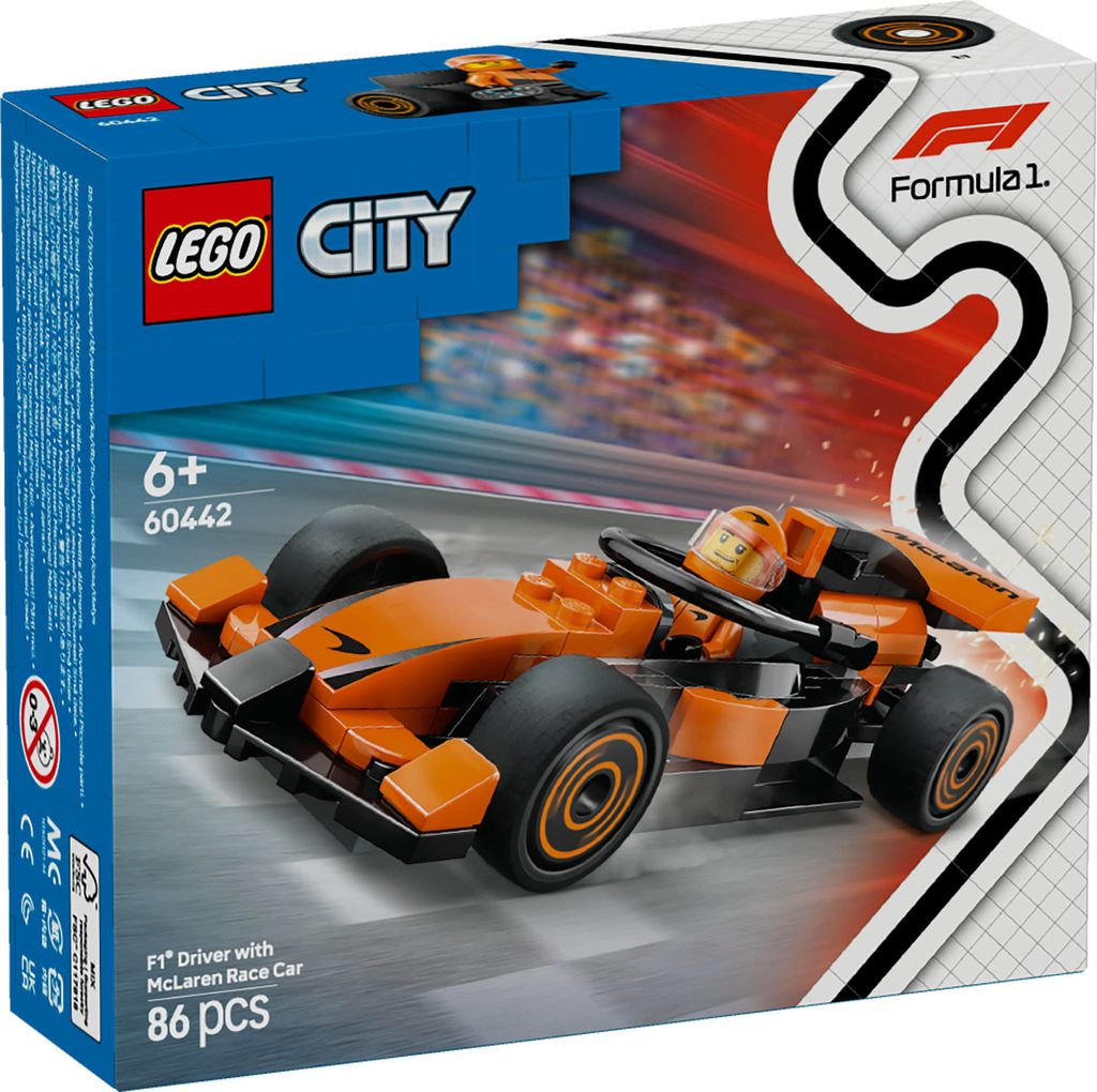 LEGO City - Jazdec F1 a auto McLaren 60442 Obrázok produktu 