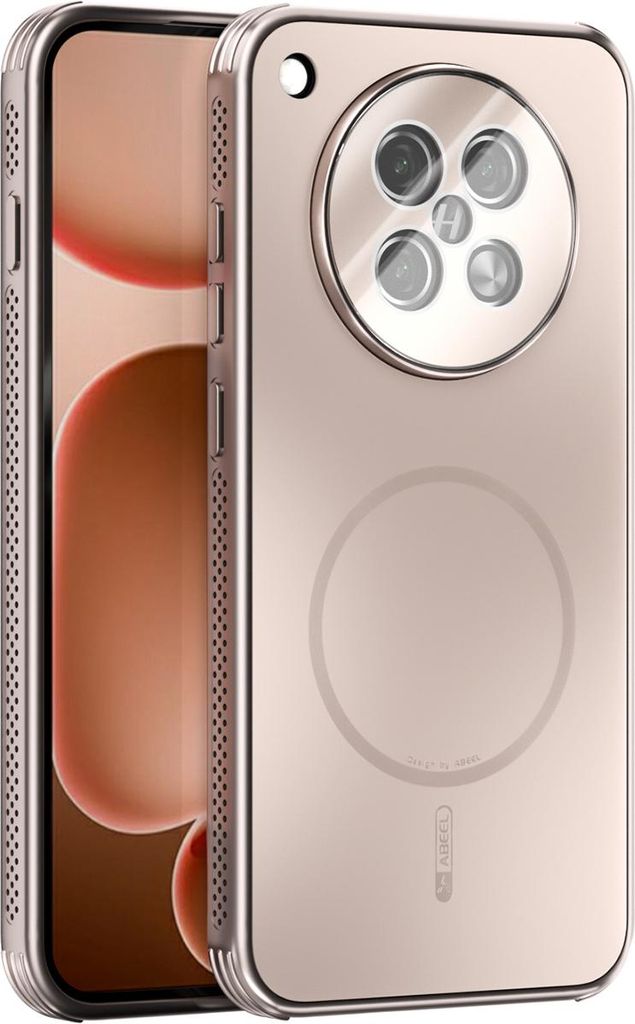 Matte PC TPU Hülle für Oppo Find X8s Magnetische Handyhülle mit Linsenabdeckung und Wärmeableitung Stoßstange Gold