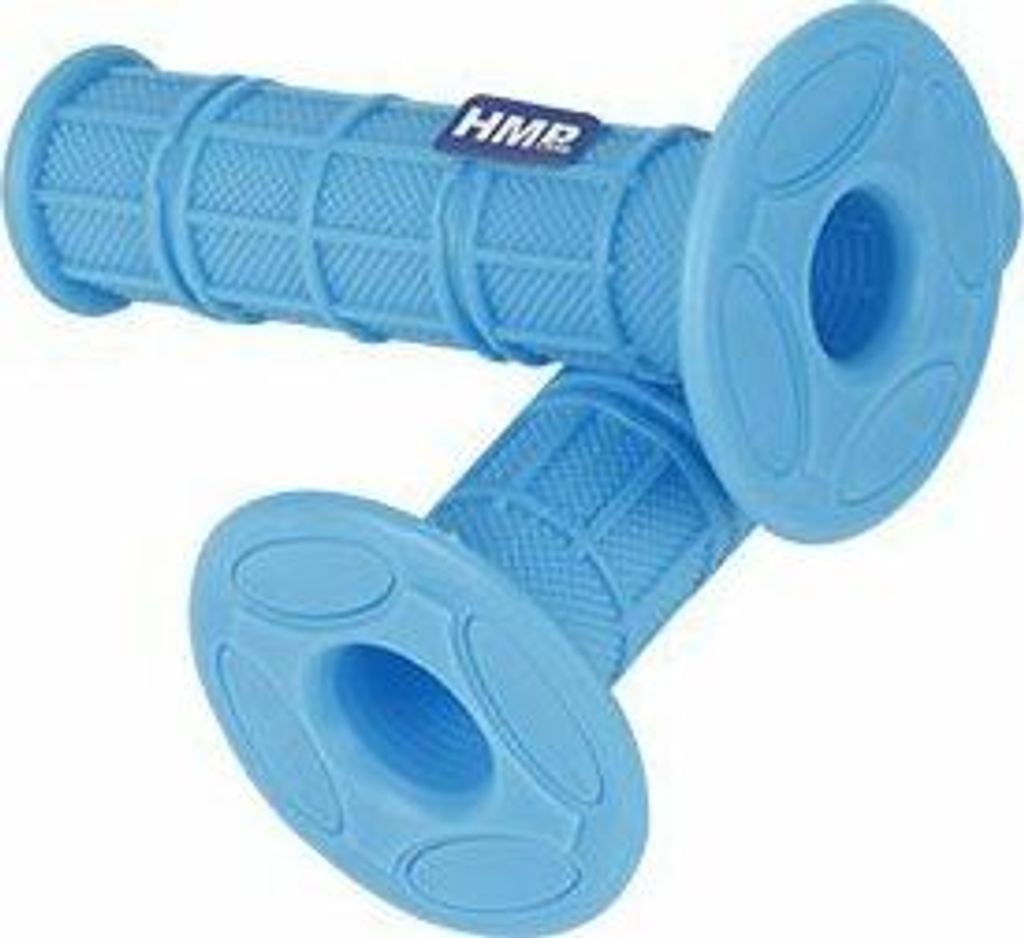 Griffgummi Lenkergummi Set 22 mm Lenker mit Daumengas Hellblau ATV Quad HMParts