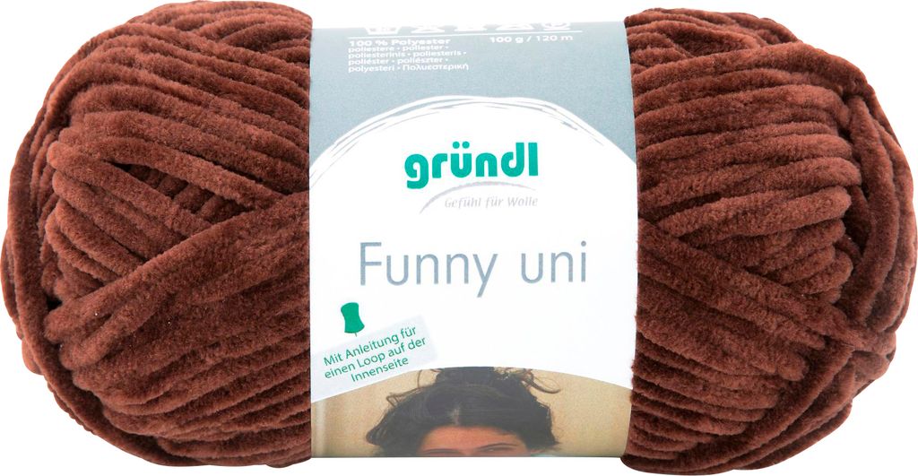 Gründl Chenillegarn Funny uni,100g/120m,Babywolle,100% Produktbild 