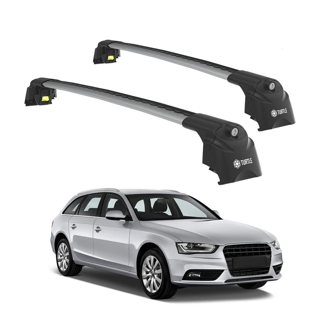 TURTLE DACHTRÄGER AIR-2 , Silber AUDI A4 AVANT (B8) 2008 - Produktbild 