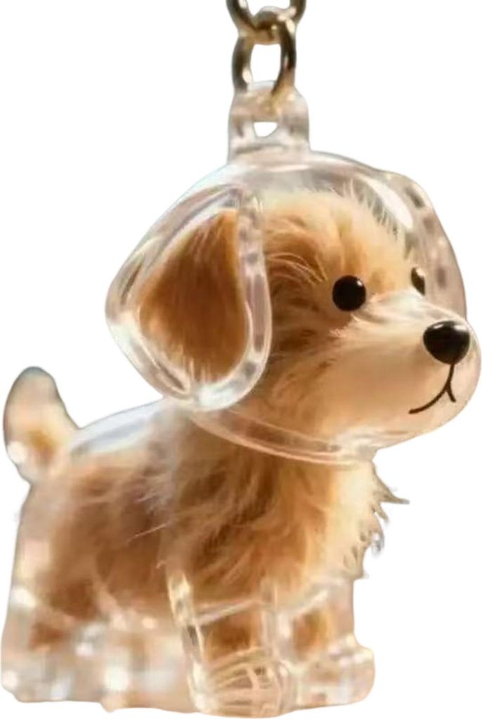 Schlüsselanhänger zum Sammeln von Hundehaaren, Schlüsselanhänger in Hundeform, Charm-Schlüsselanhänger, Gedenk-Aufbewahrungsbox, transparente...