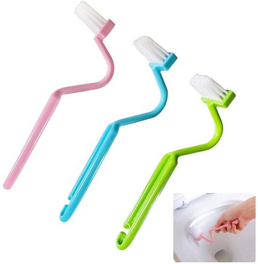 Toiletborstel-Set mit gebogener Handgriff für gründliche Reinigung