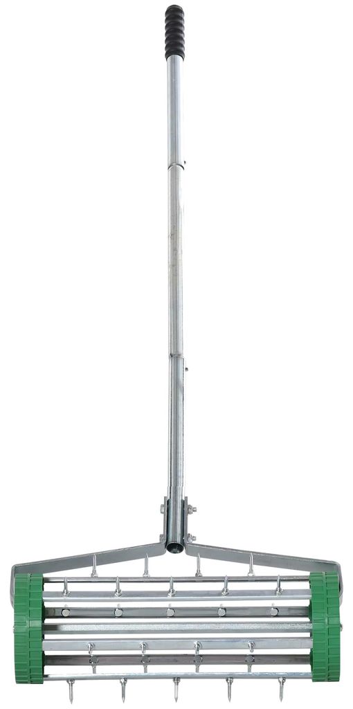 LUXTOM | Rasenlüfter, 149x34cm, Handvertikutierer, Rasenbelüften, Stachelwalze Rasen rollender, Rasenlüfter